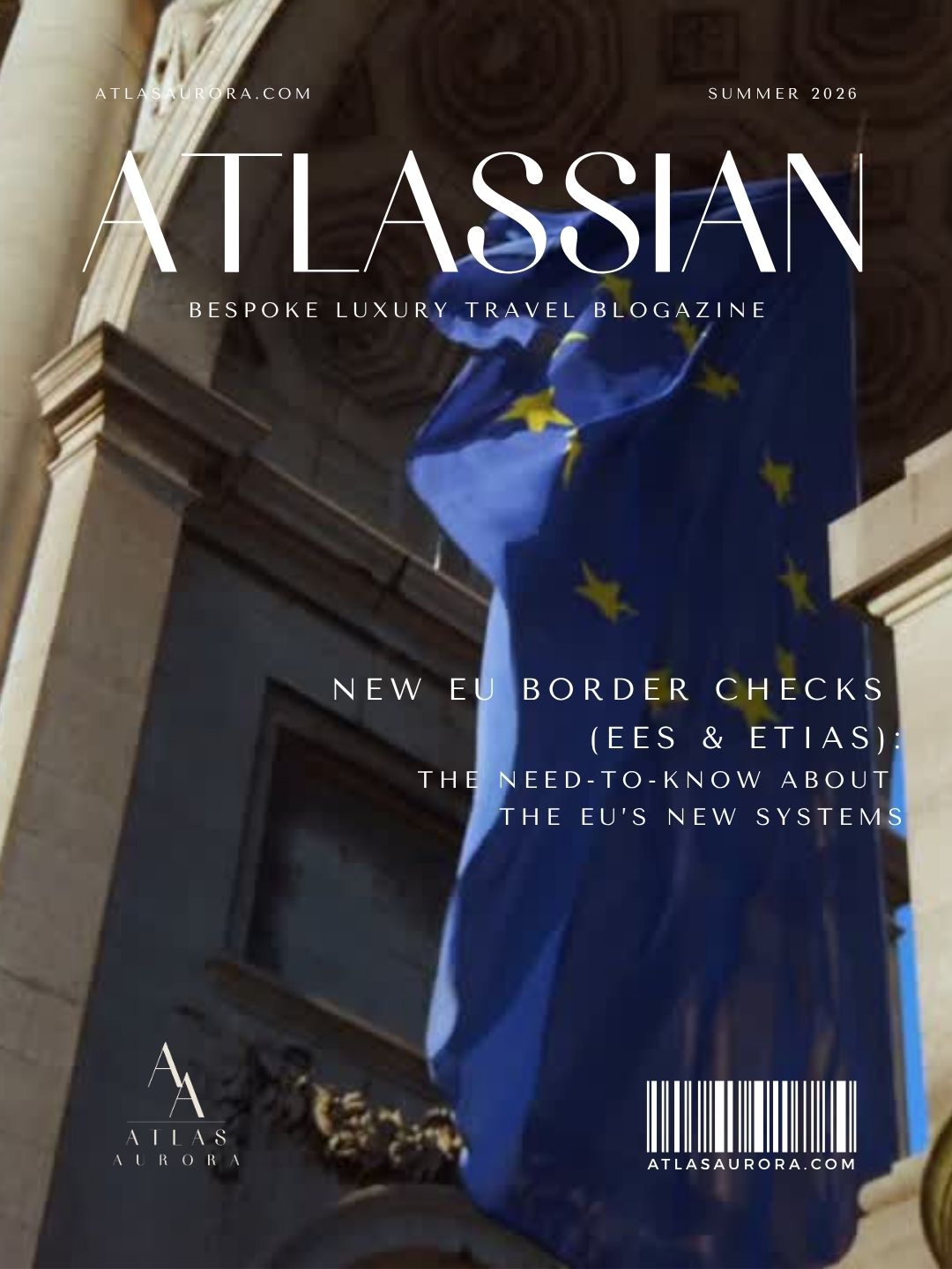 EU flag representing Europe's new EES and ETIAS border check systems for non-EU travelers