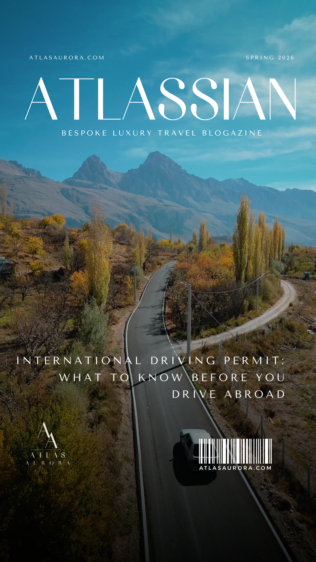 scenic road through mountains driving abroad international driving permit travel blog cover