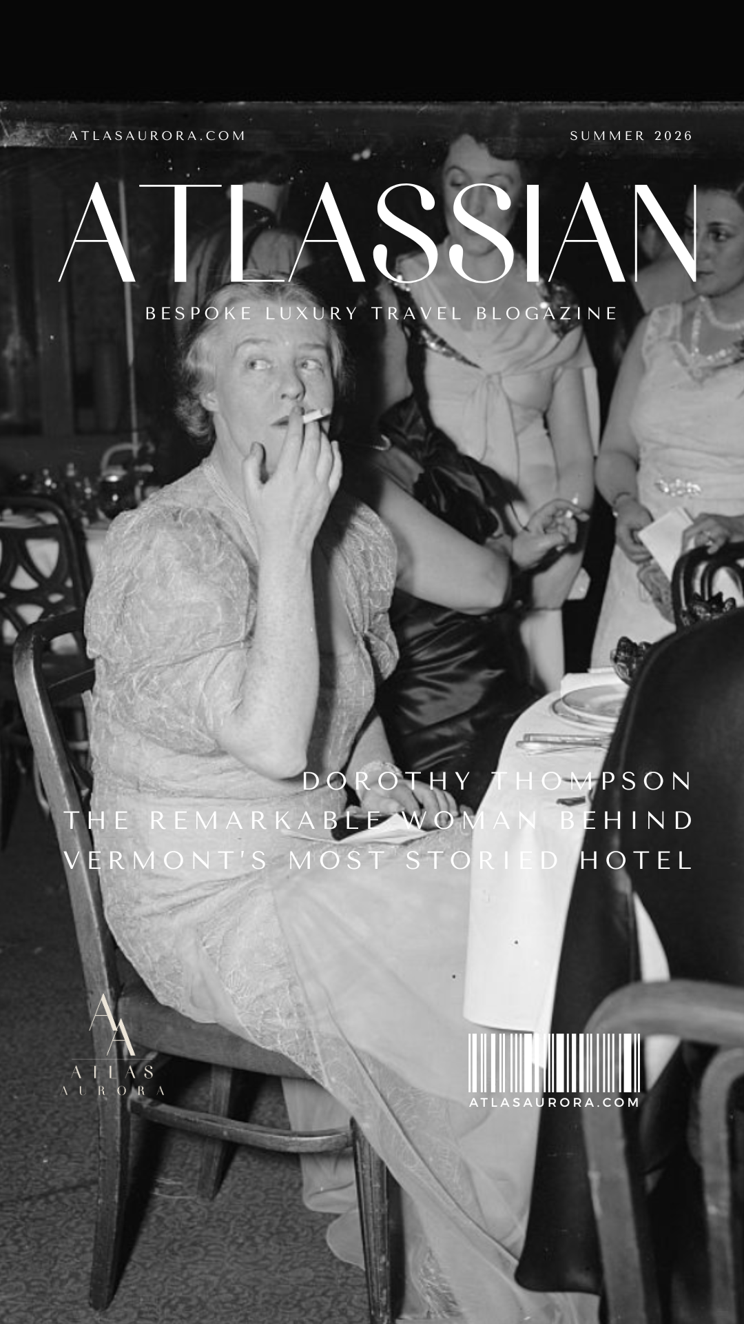Dorothy Thompson of Twin Farms, at a table surrounded by friends.