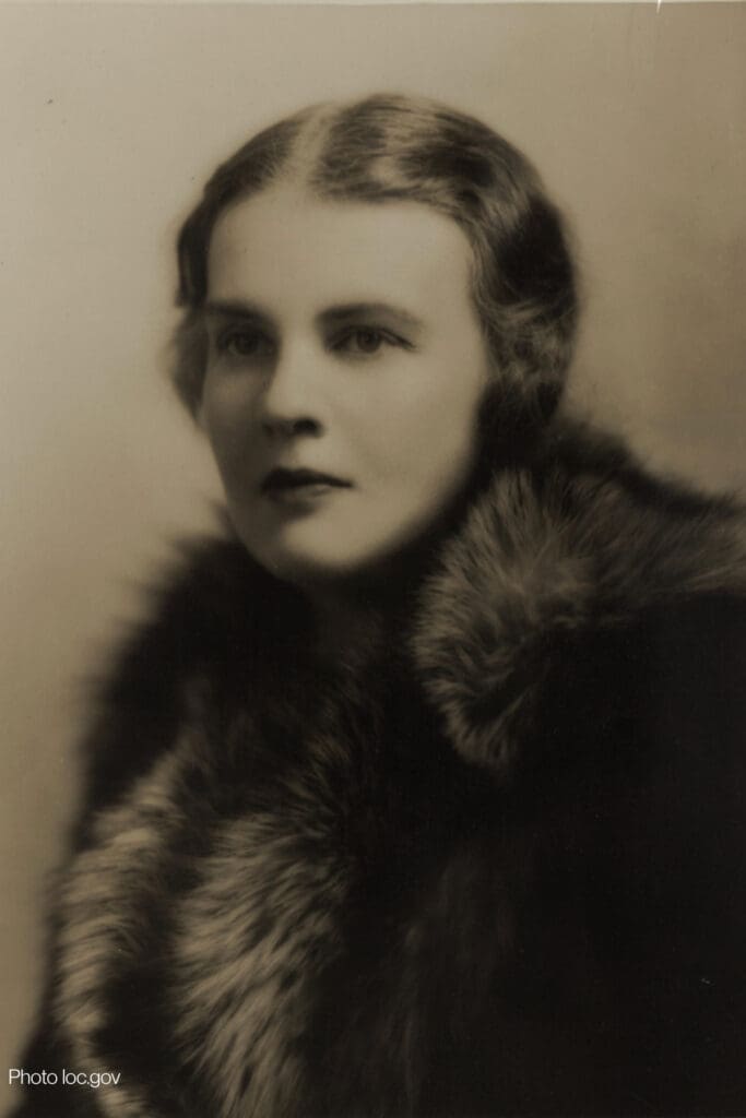 Portrait of journalist Dorothy Thompson, former owner of Twin Farms in Barnard, Vermont