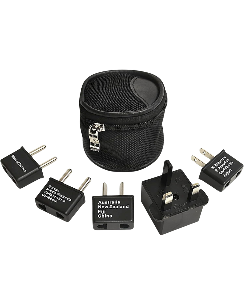 Ceptics 5-piece international travel plug adapter set for multiple countries